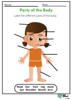 Parts of the Body Mix and Match by Sci Smart Education | TPT