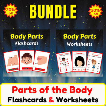 Preview of Parts of the Body Vocabulary- Worksheets,All About My Body,Fun Activities Bundle