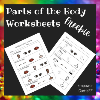 Preview of Parts of the Body Worksheets Freebie!