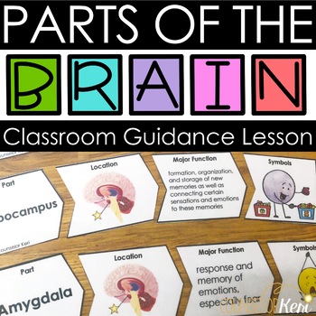 Preview of Parts of the Brain Classroom Guidance Lesson & Brain Centers