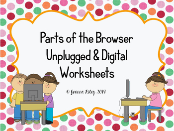 Preview of Parts of the Browser Worksheets & Digital for Google Drive/Classroom!