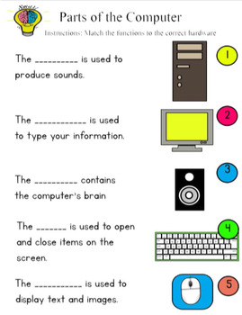 Preview of Parts of the Computer