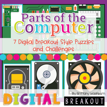 Preview of Parts of the Computer 3-5 Digital Breakout Challenges | Digital Escape Room