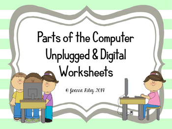 Parts of the Computer Worksheets & Digital for Google Drive/Classroom!