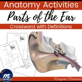 Parts of the Ear Crossword Puzzle with Labeled Diagram and