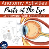 Parts of the Eye Crossword Puzzle with Labeled Diagram and