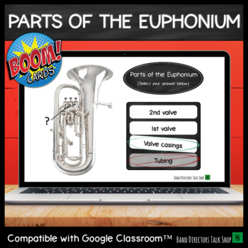 Preview of Parts of the Instrument BOOM Cards for Band- Euphonium 