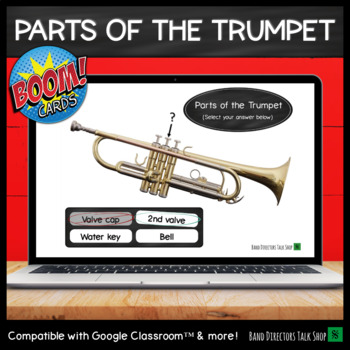 Preview of Parts of the Instrument BOOM Cards for Beginning Band- Trumpet