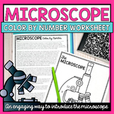 Parts of the Microscope Color By Number Worksheet