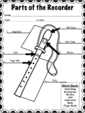 Parts of the Recorder Worksheet