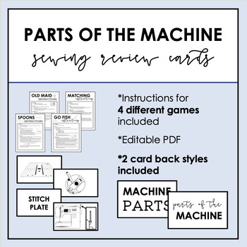 Sewing Machine Parts - Janome Schoolmate Flashcards