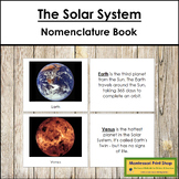 Parts of the Solar System Book - Montessori Nomenclature