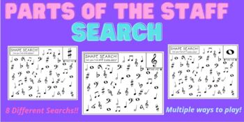 Preview of Parts of the Staff Search (8 Searches Included!)