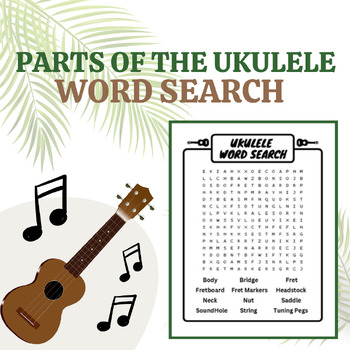 Preview of Parts of the Ukulele Word Search!