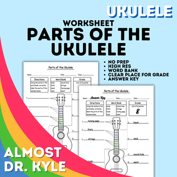 Preview of Parts of the Ukulele: 1 Worksheet
