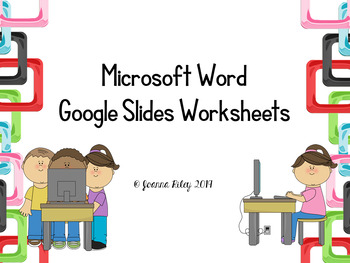 Preview of Parts of the Word & Google Docs Toolbar Worksheets & Digital!