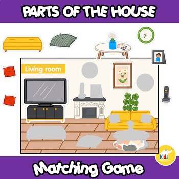 Preview of Parts of the house Matching/ Matching Game / Preschool Printable