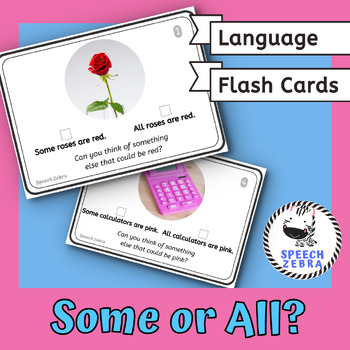 Preview of Some or All? Task Cards for Speech Therapy