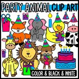 Party Animal Clip Art: Cake, Presents, and Party Animals