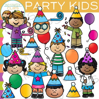 Party Kids Clip Art by Whimsy Clips | Teachers Pay Teachers
