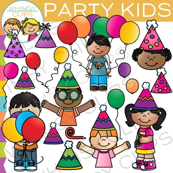 Party Kids Clip Art by Whimsy Clips | Teachers Pay Teachers