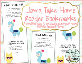 Preview of Party Llama Student Reader Book Marks - an alternative to reading logs!