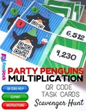 Party Penguins Multiplication QR Code Task Card Scavenger Hunt