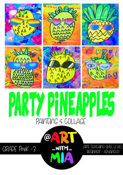 Preview of Party Pineapples - Art Lesson