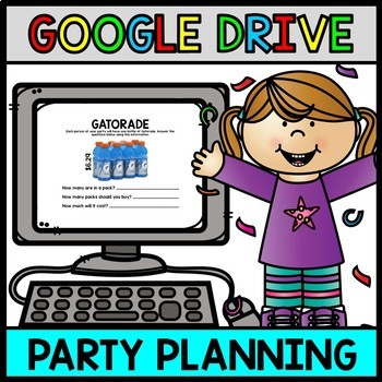 Preview of Party Planning - GOOGLE Drive - Shopping - Life Skills - Money - Math - Budget