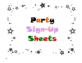 Party Sign-Up Sheets