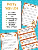 Party Sign Up Sheets