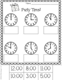 Party Time! Telling Time to the Hour Printables [Freebie]
