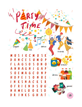 Preview of Party Time - Word Search Puzzles