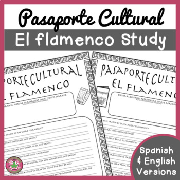 Preview of Cultural Research Activity | el flamenco | Pasaporte Cultural