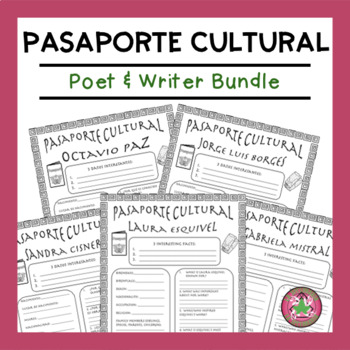 Preview of Pasaporte Cultural - Poet and Writers Bundle