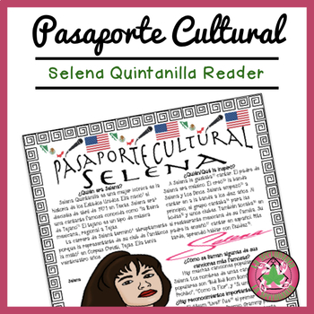 Preview of Pasaporte Cultural Selena Quintanilla Reader
