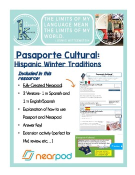Preview of Pasaporte Cultural: Spanish Winter and Christmas Traditions (Nearpod)