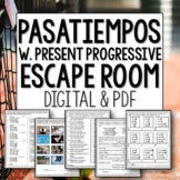 Pasatiempos and Present Progressive Escape Room for Spanish