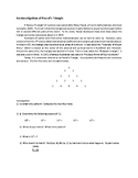 Pascal's Triangle Activity (Algebra, Elements of Math, Oth