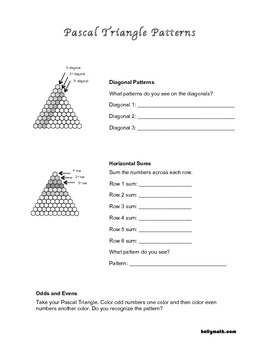 Pascal's Triangle by hollymath | Teachers Pay Teachers