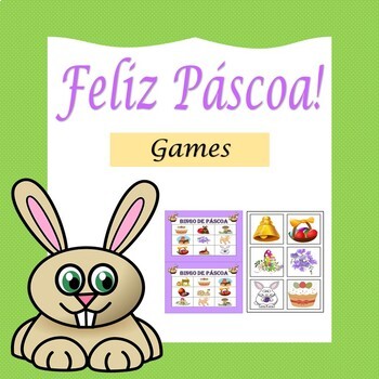 Preview of Páscoa: Easter in Portuguese - Games, Flash Cards, and Word Wall (1st to 6th)