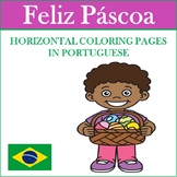 Páscoa: Portuguese Easter Coloring Pages (Horizontal Pages)