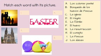 Preview of Pascua / Spanish Easter Slides + Video Easter Egg Hunt