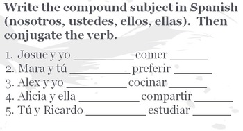 Paso a Paso 1 Ch 4 Food, -er/ -ir Verbs, Compound subjects, Preferences Qs