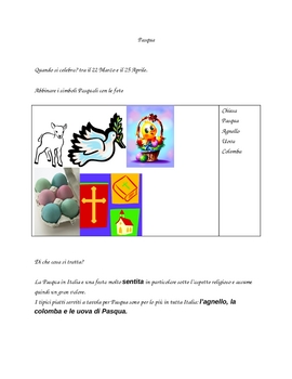 Preview of Pasqua. Easter