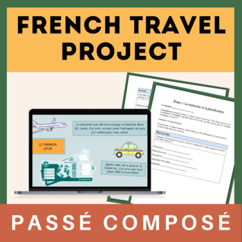 Preview of Passé Composé Travel Project - Voyage à une Ville Francophone