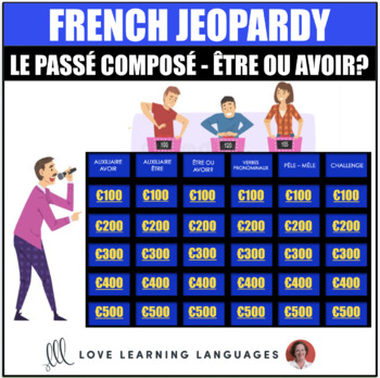 Preview of Passé Composé With Être and Avoir - French PowerPoint Jeopardy