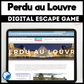 Preview of French Passé composé and imparfait - Perdu au Louvre Digital escape room