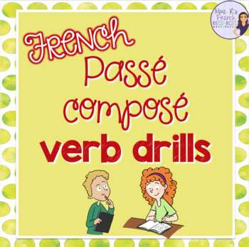 Preview of Passé composé verb drill games JEU DE VERBES