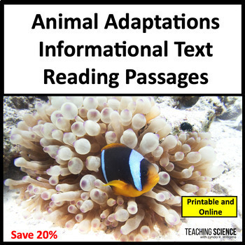 Preview of Animal Adaptations Science Summer Reading Passages Ecosystem and Nature